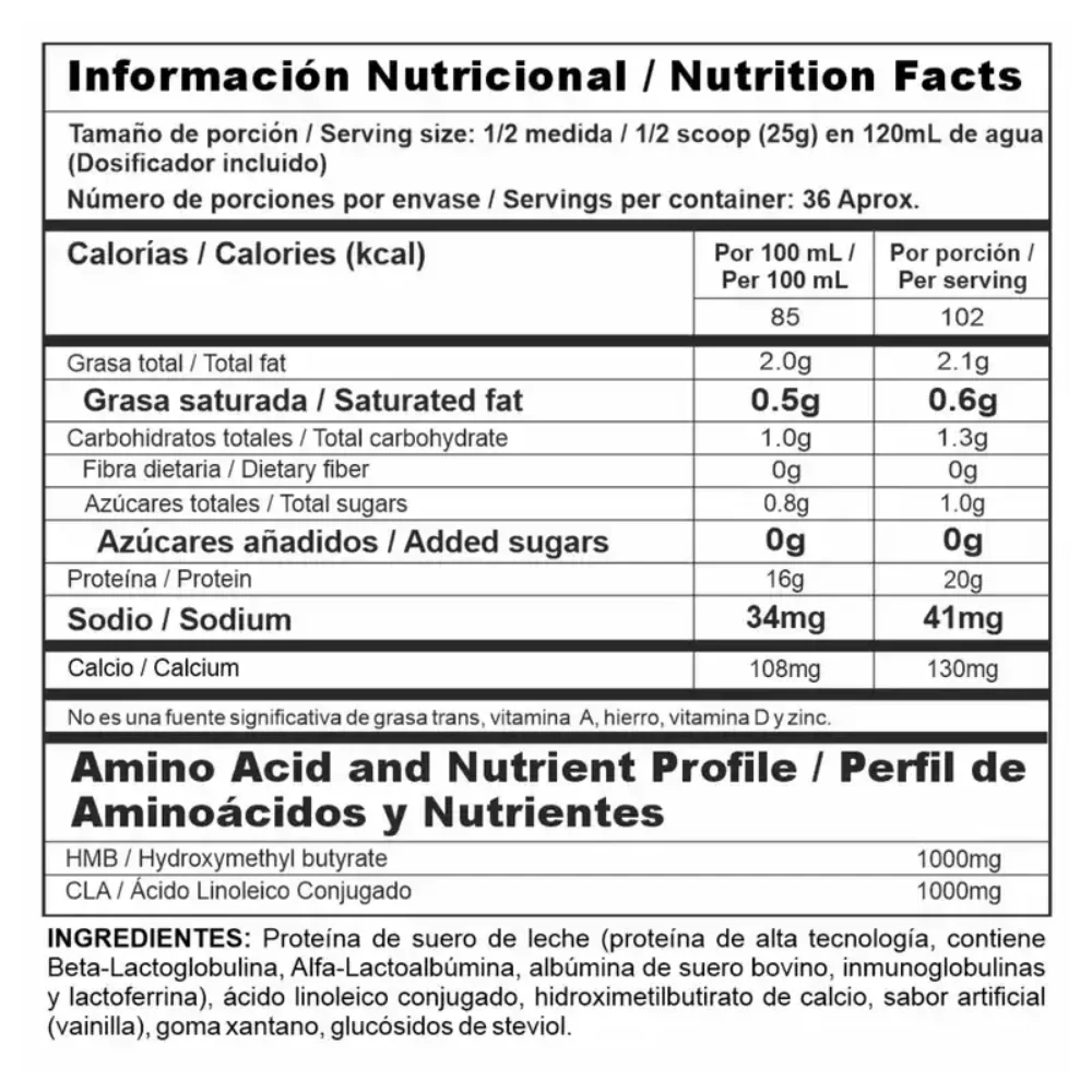 Isoclean - Proteína de suero de leche con Hmb
