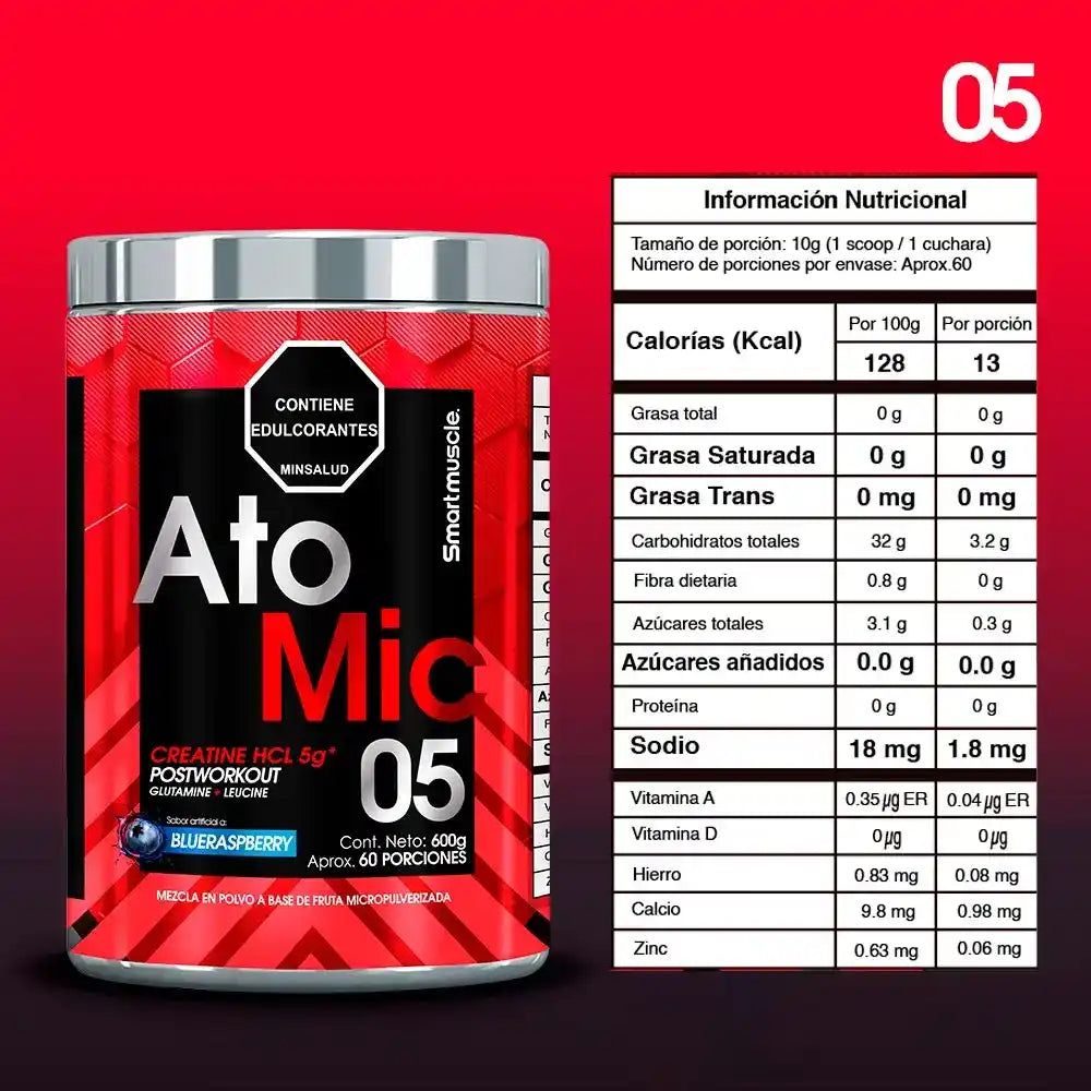 Creatina Atomic 60 Servicios Smart Muscle