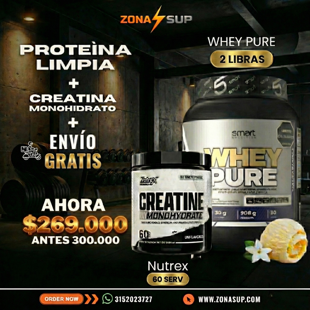 COMBO WHEY PURE 2LB + NUTREX 60 SERV