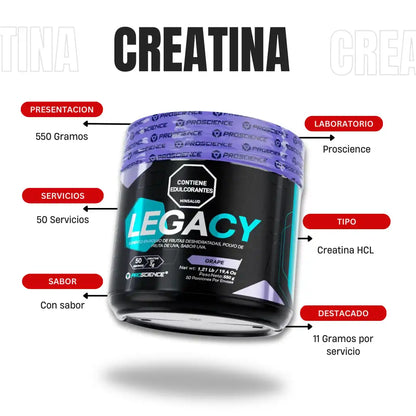 CREATINA LEGACY 50 SERVICIOS