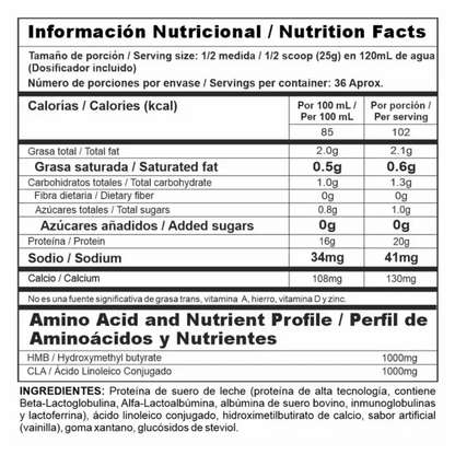 Isoclean - Proteína de suero de leche con Hmb