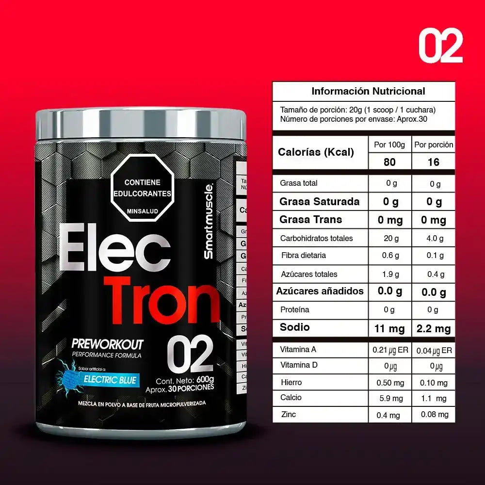 Pre-Entreno Electron 2.0 Smart Muscle 30 servicios