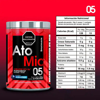 Creatina Atomic 60 Servicios Smart Muscle