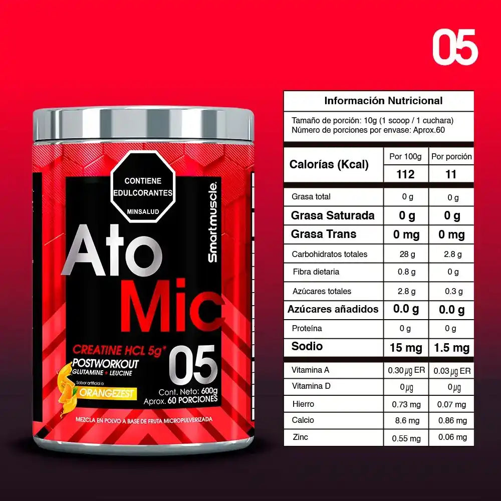 Creatina Atomic 60 Servicios Smart Muscle