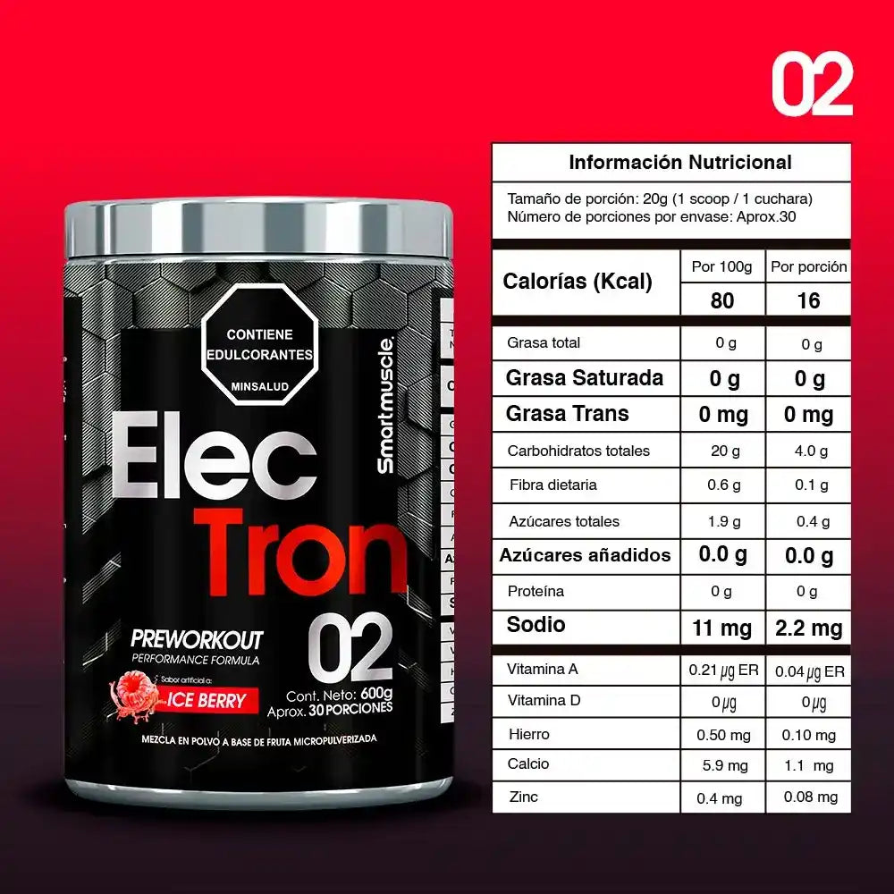 Pre-Entreno Electron 2.0 Smart Muscle 30 servicios