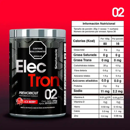 Pre-Entreno Electron 2.0 Smart Muscle 30 servicios